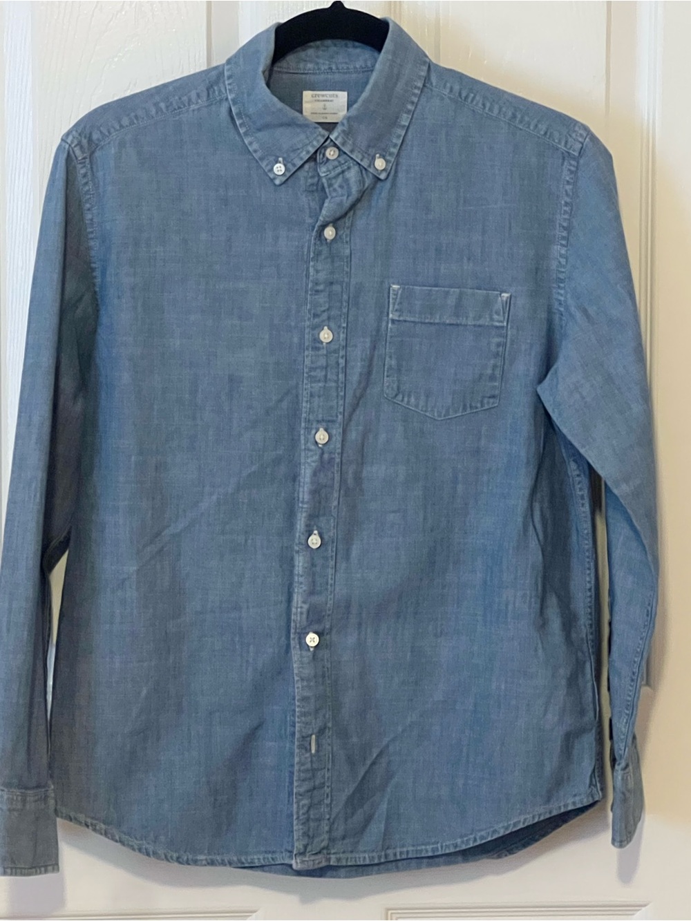Crewcuts Chambray Light Blue denim button down Boys Sz 14 EUC